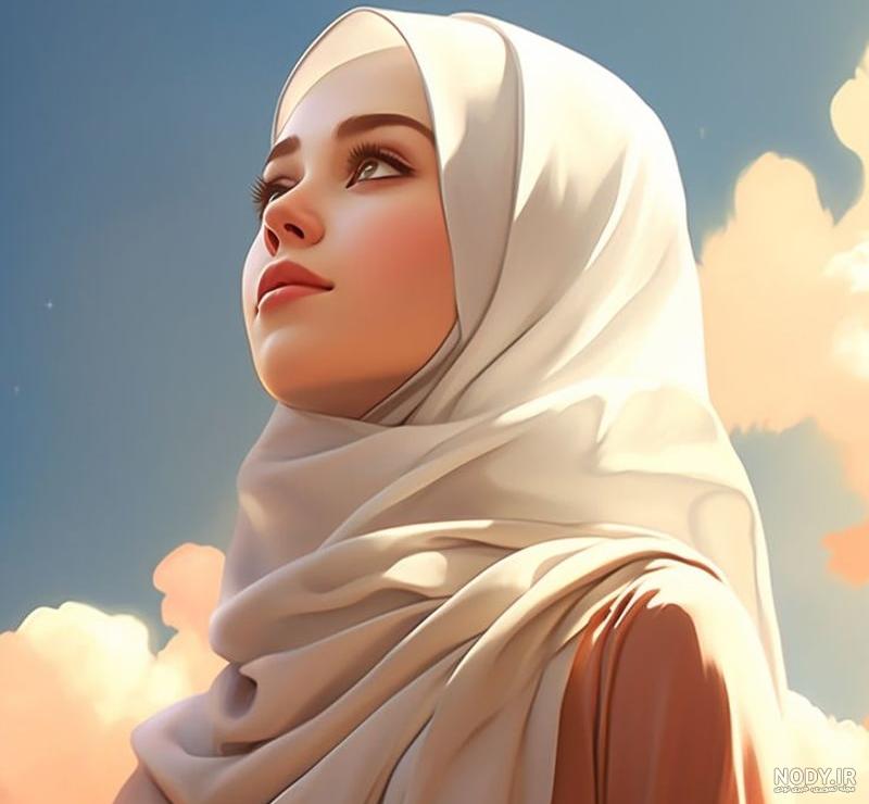 40+ عکس پروفایل دختر با حجاب کارتونی ترند سال