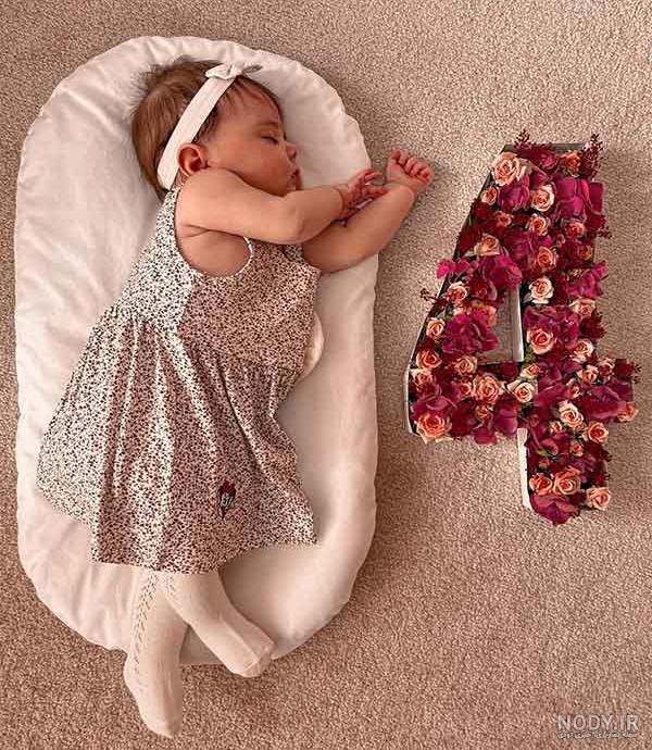 ایده عکس چهار ماهگی