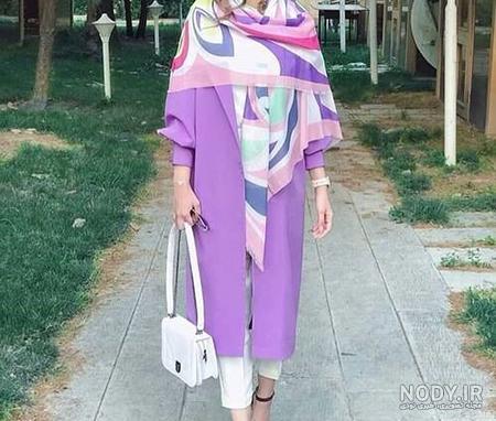 راهنمای ست مانتوی یاسی با رنگ های دیگر