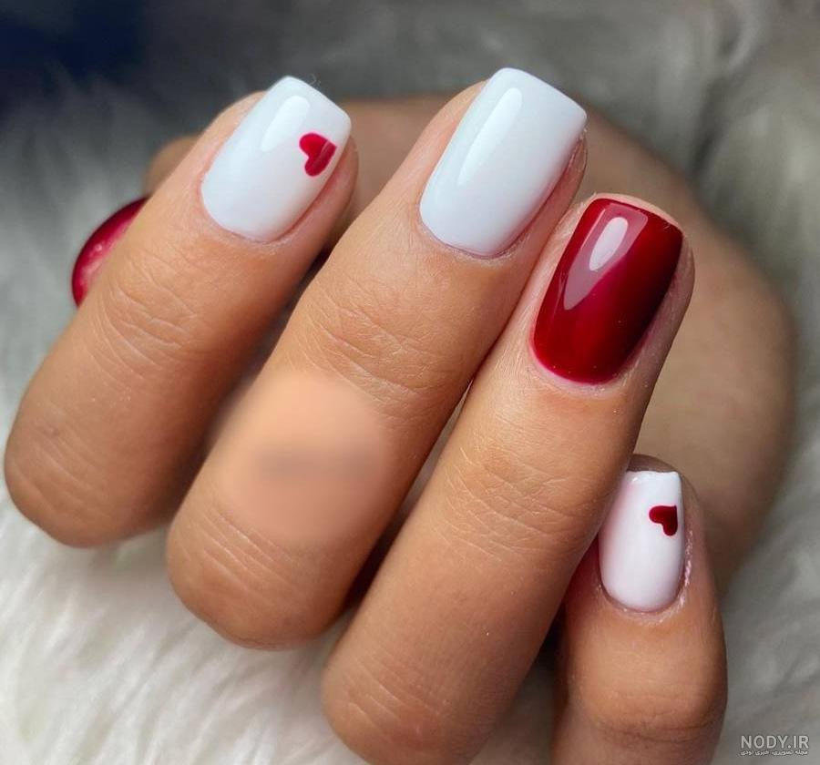 طراحی ناخن سفید و صورتی جدید + طراحی ناخن سفید مشکی طراحی ناخن سفید و صورتی جدید + طراحی ناخن سفید مشکی