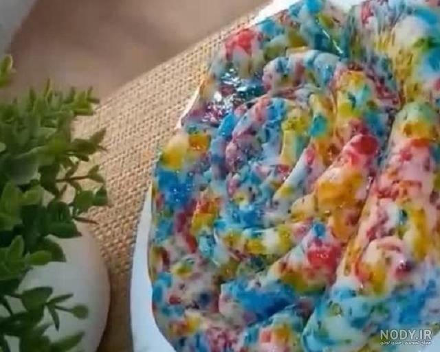 طرز تهیه ژله خرده شیشه با دو روش شفاف و سفید و تزیین آن