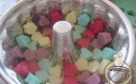 طرز تهیه ژله خرده شیشه (ژله موزاییکی) با کرم وانیل