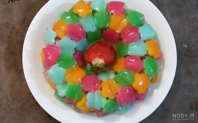 طرز تهیه ژله خرده شیشه یا موزاییکی برای ۸ نفر