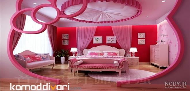 عکس اتاق خواب دخترانه کیتی عکس اتاق خواب دخترانه کیتی