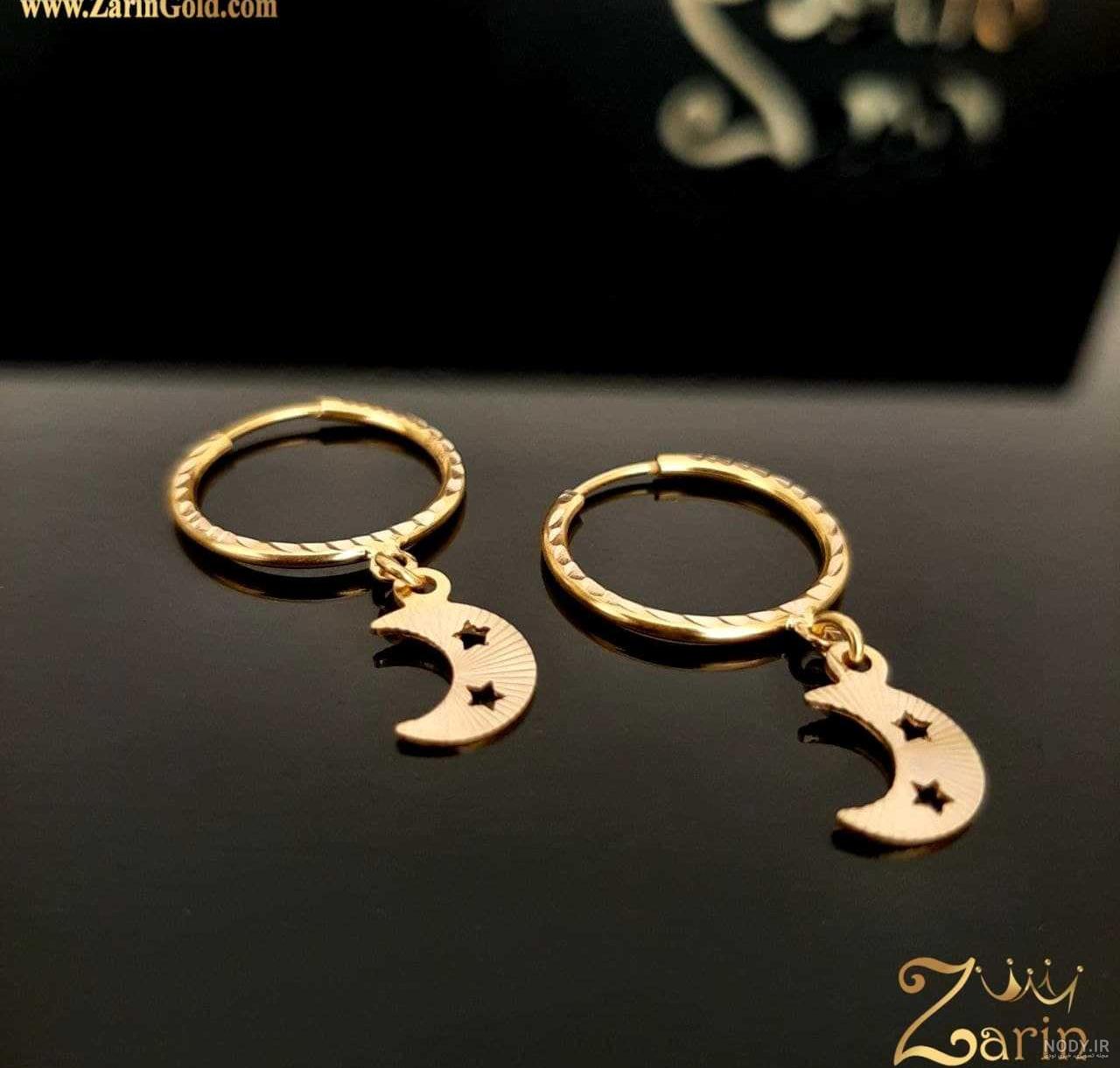 عکس مدل گوشواره حلقه ای طلا