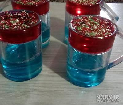 عکس -- ژله میان تهی و سینی سبزیجات