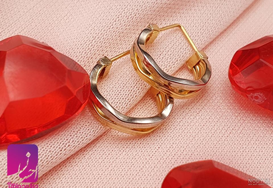 عکس گوشواره حلقه ای طلا دخترانه