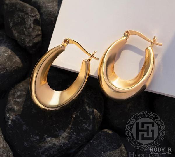 گوشواره حلقه ای ناپل سایز 3 کد E15043 - 10,781,500 تومان