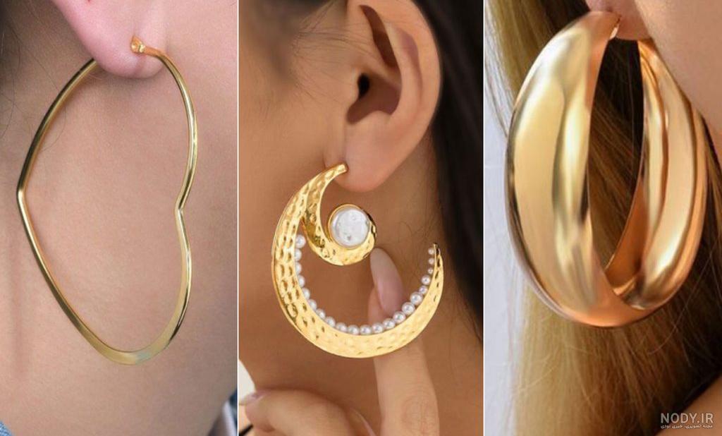 گوشواره طلا حلقه ای زرد | کادوساز