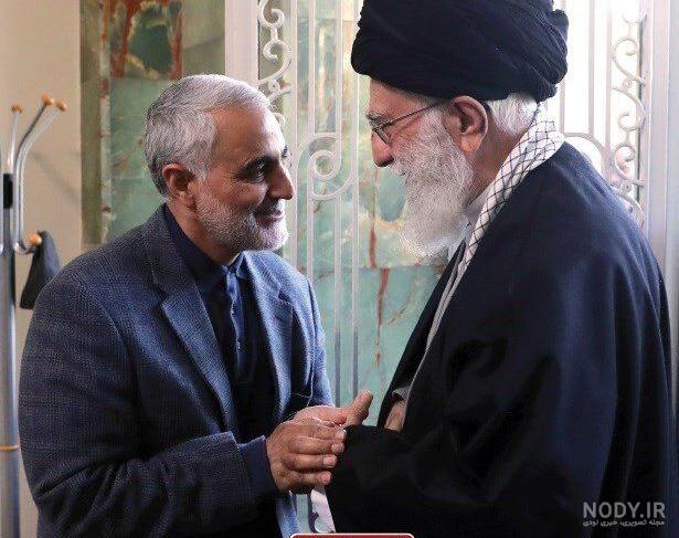 تصاویری از شهید سپهبد قاسم سلیمانی در کنار رهبر معظم انقلاب