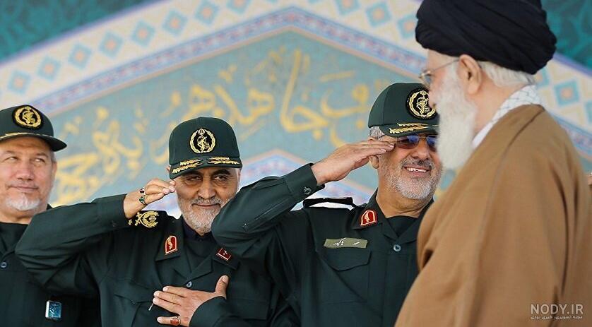 عکس از حاج قاسم سلیمانی و رهبر
