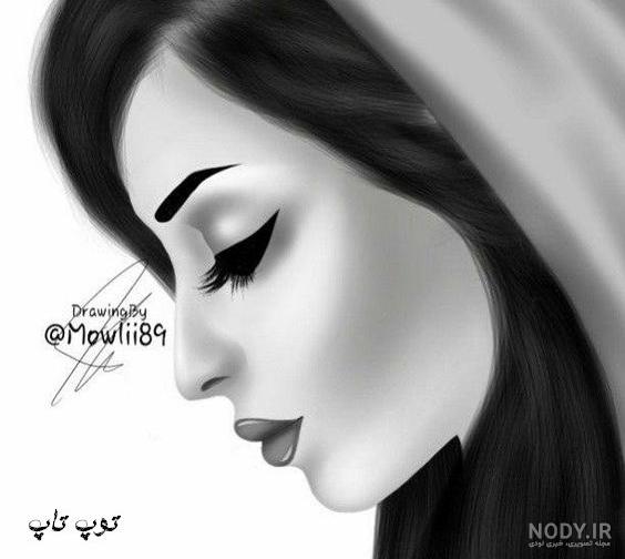 عکس انیمه دختر کارتونی زیبا با چشمان درشت و خوشگل