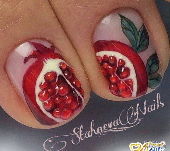 ایده‌های خلاقانه برای دیزاین و طراحی ناخن در شب یلدا 2021