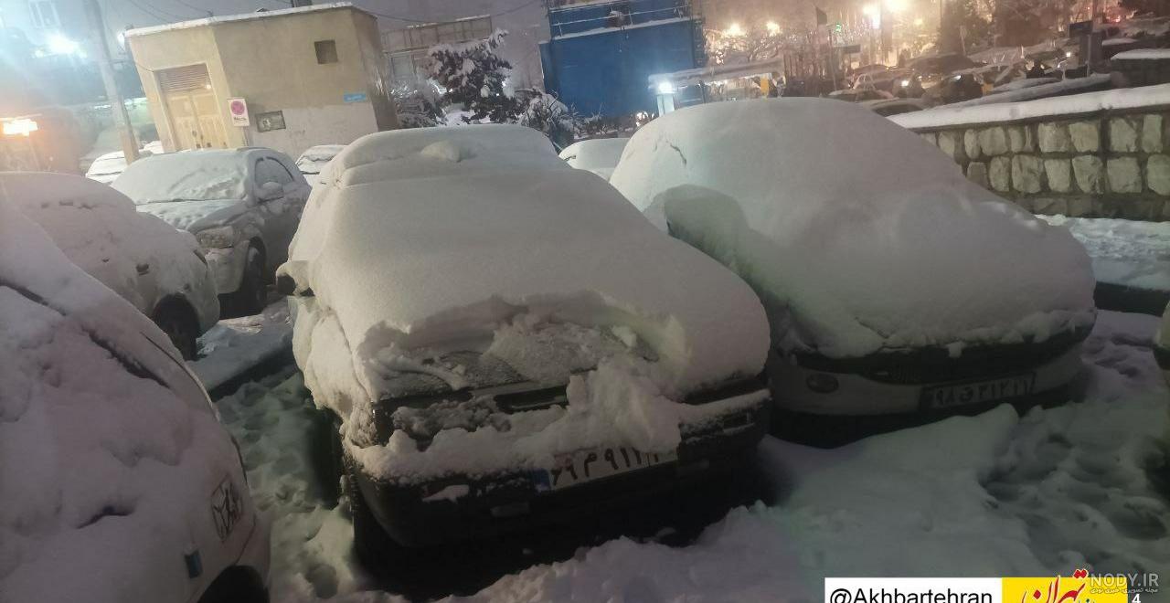 برف شبانه خیابان‌های تهران را بند آورد