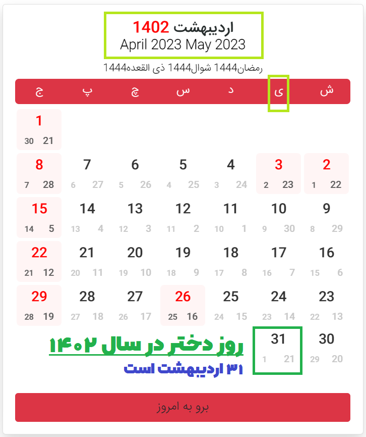 روز دختر ۱۴۰۲ کی است؟ تاریخ دقیق روز دختر در سال 1402 چه روزیه