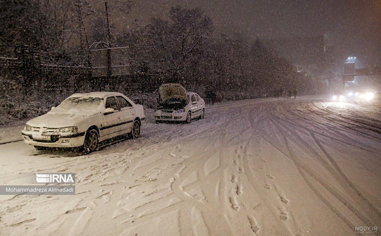 شب برفی در تهران/ عکس