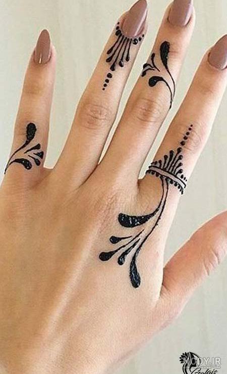 عکس حنا روی دست ساده و شیک عکس حنا روی دست ساده و شیک