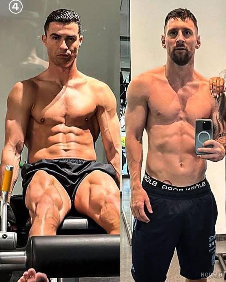 عکس رونالدو و مسی و محمد صلاح