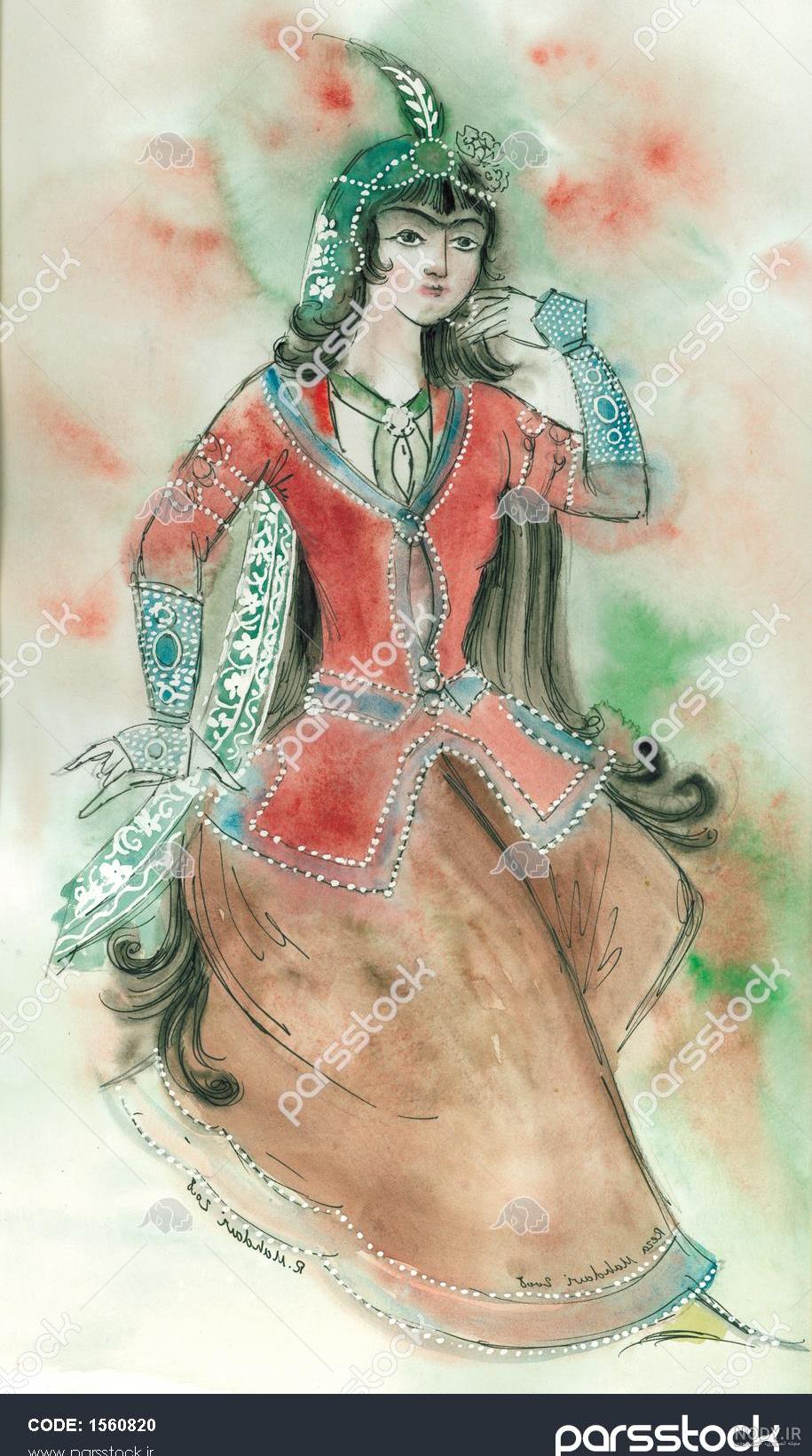 عکس پرتره دختر قاجاری - دختر چادری قجری - آموز ش عکاسی فضای باز و آتلیه