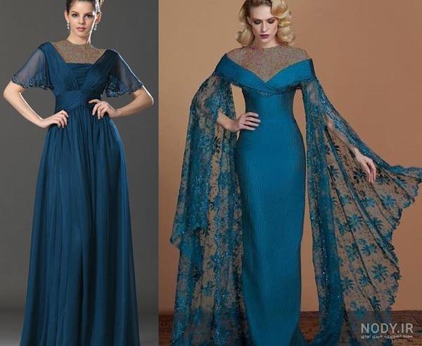 لباس مجلسی ساتن ابی روشن لباس مجلسی ساتن ابی روشن