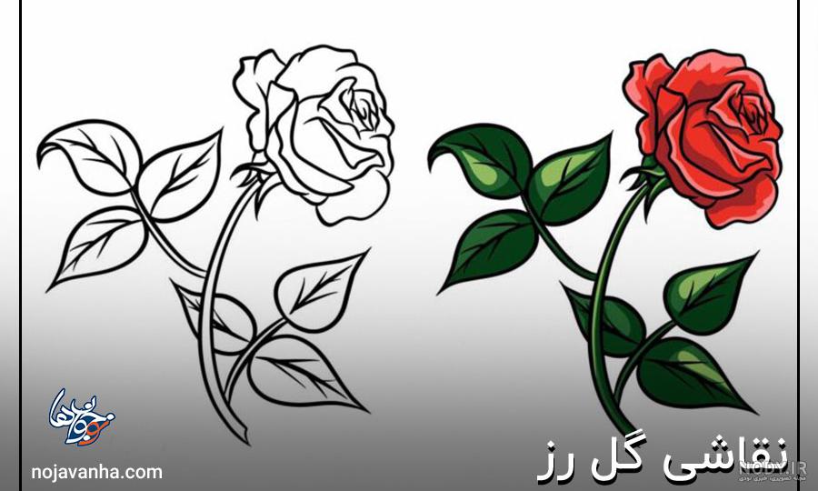 آموزش نقاشی - کشیدن گل رز آموزش نقاشی - کشیدن گل رز