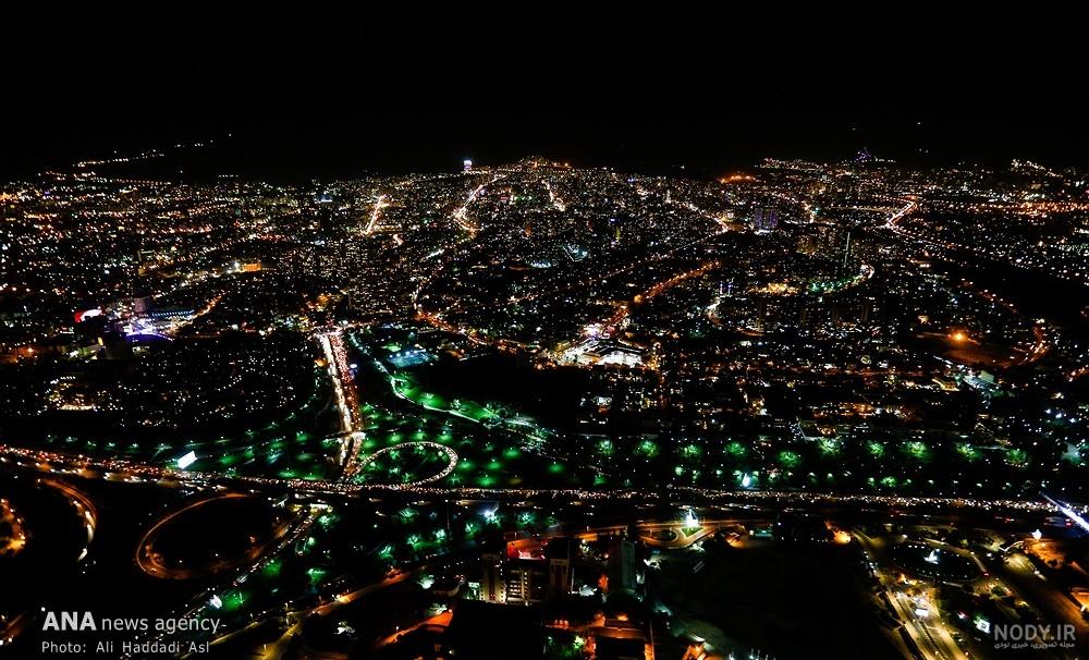 عکس تهران شب سرد