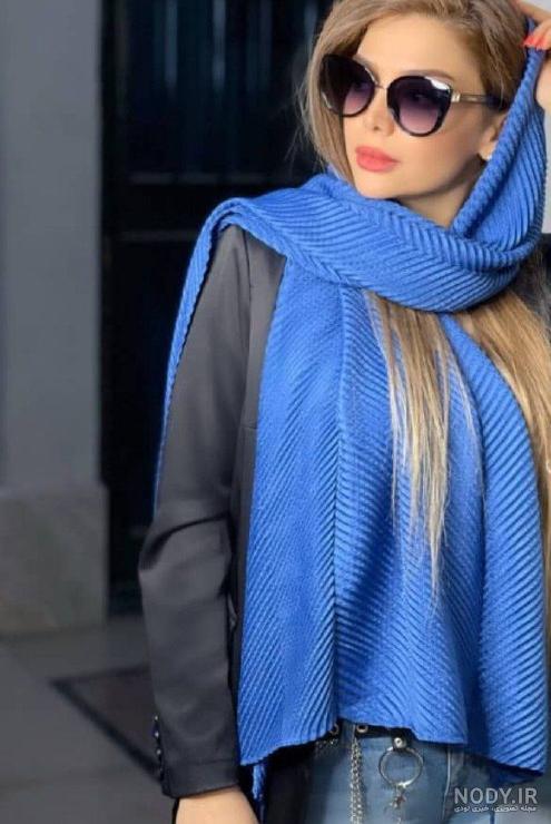 عکس لارج فرمت خانم با شال آبی و عینک | تیک طرح مرجع گرافیک ایران عکس لارج فرمت خانم با شال آبی و عینک | تیک طرح مرجع گرافیک ایران