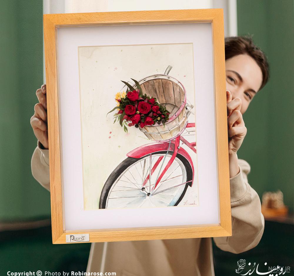 عکس نقاشی دوچرخه با مداد