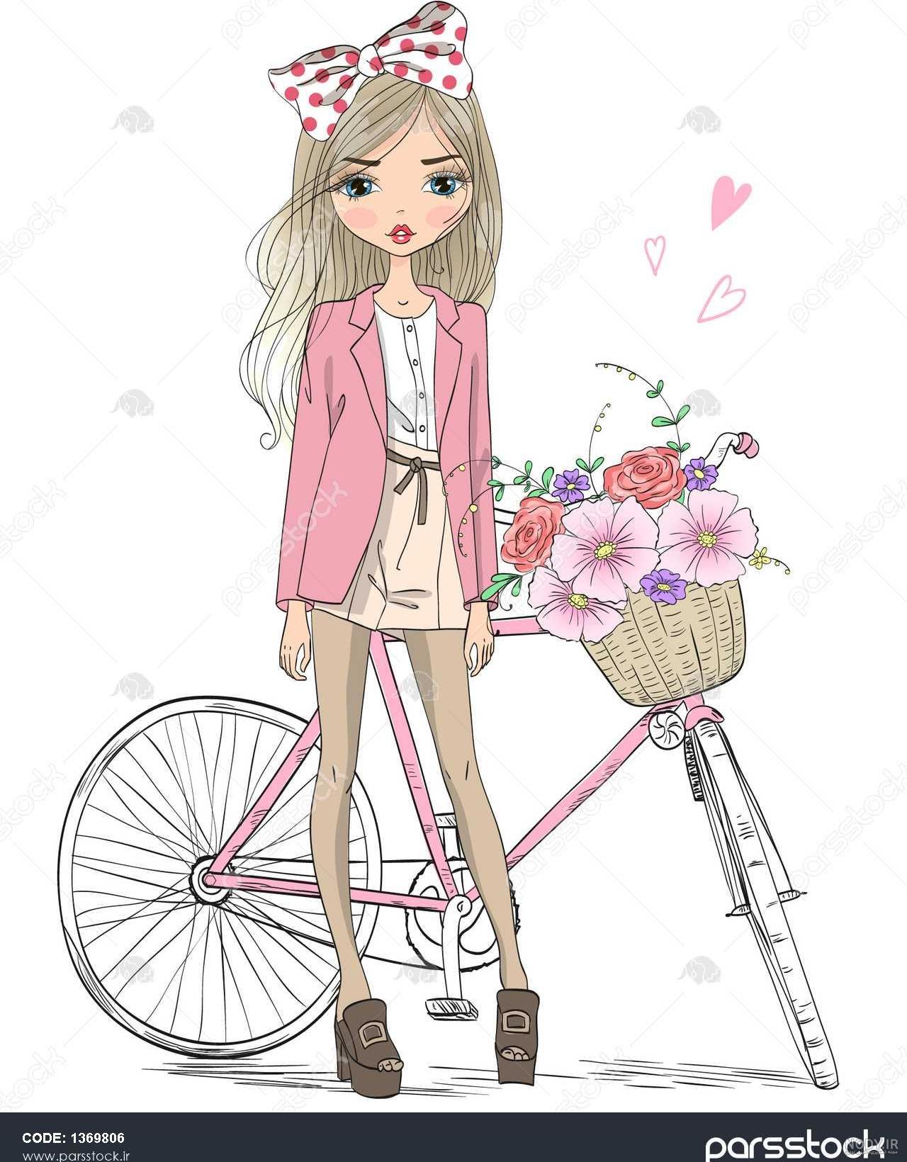 عکس نقاشی دوچرخه ساده و سخت ،فانتزی و کارتونی برای کودکان - دلبرانه