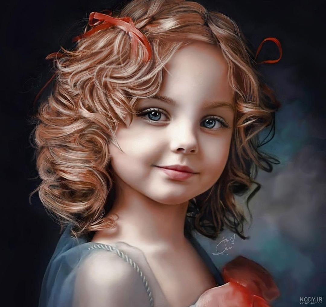 عکس نقاشی صورت بچه ❤️ [ بهترین تصاویر ]