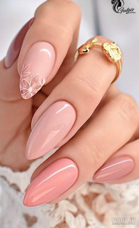 عکس کاشت ناخن با لاک ژل