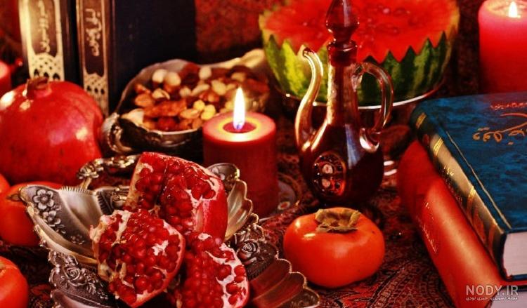 نحوه تزیین سفره شب یلدا 1402|ایده برای چیدمان سفره شب یلدا2023|فروشگاه  اینفینیتی