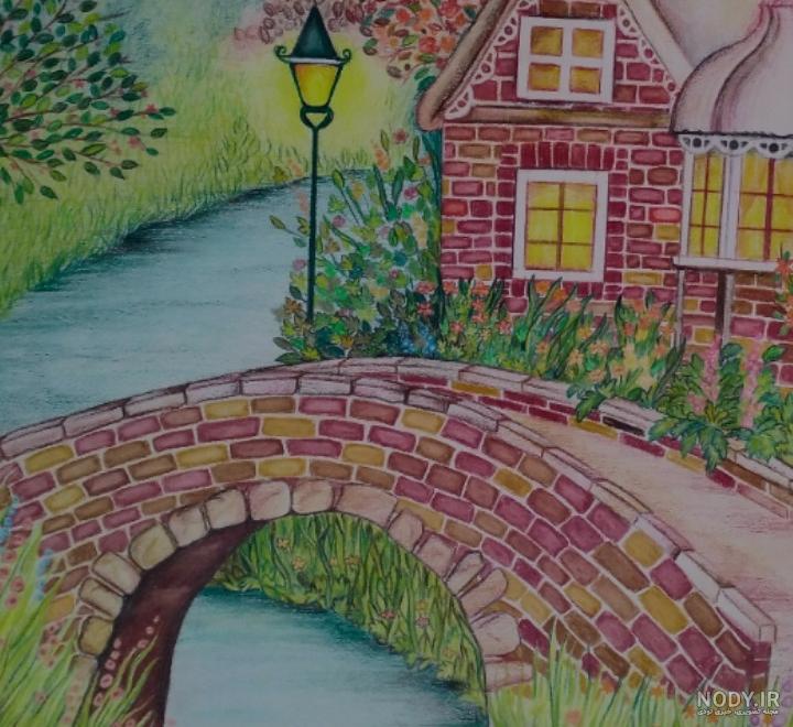 circle scenery drawing with colorpencil | easy drawing tutorial | آموزش نقاشی منظره با مدادرنگی circle scenery drawing with colorpencil | easy drawing tutorial | آموزش نقاشی منظره با مدادرنگی