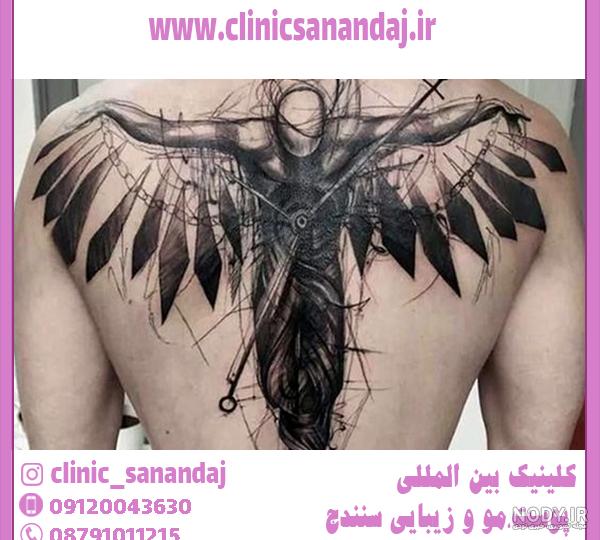 طرح تاتو هواپیما مینیمال