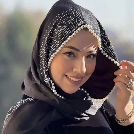 عکس شال دخترانه شیک مشکی