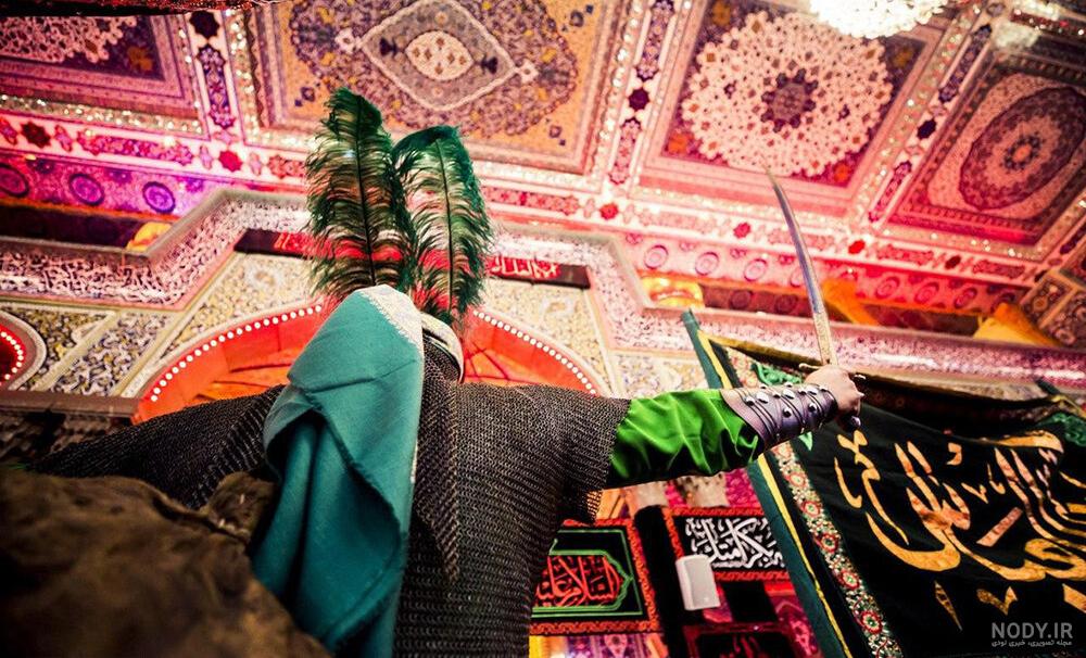 طرح پوستر شهادت حضرت عباس با تصویر گنبد | گرافیک طرح