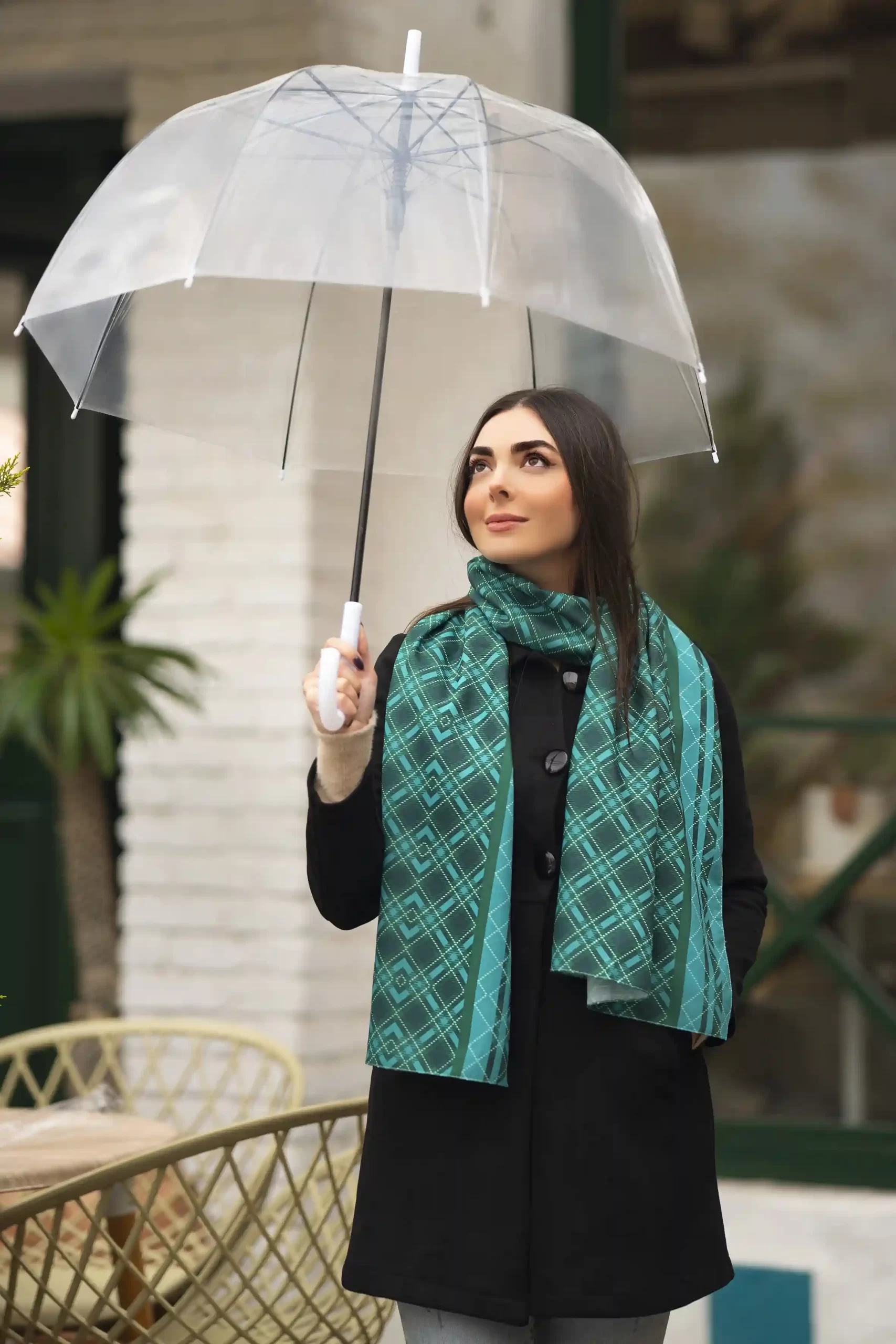 عکس شال سبز و سفید