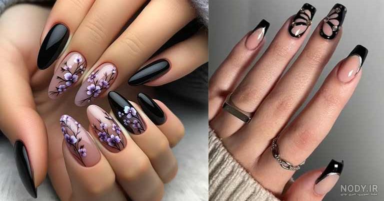 عکس ژلیش ناخن سیاه عکس ژلیش ناخن سیاه