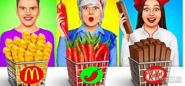 کلیپ اسمر فود هیو - چالش خوردن غذاهای ایموجی کلیپ اسمر فود هیو - چالش خوردن غذاهای ایموجی