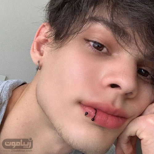 عکس پیرسینگ گوشه لب