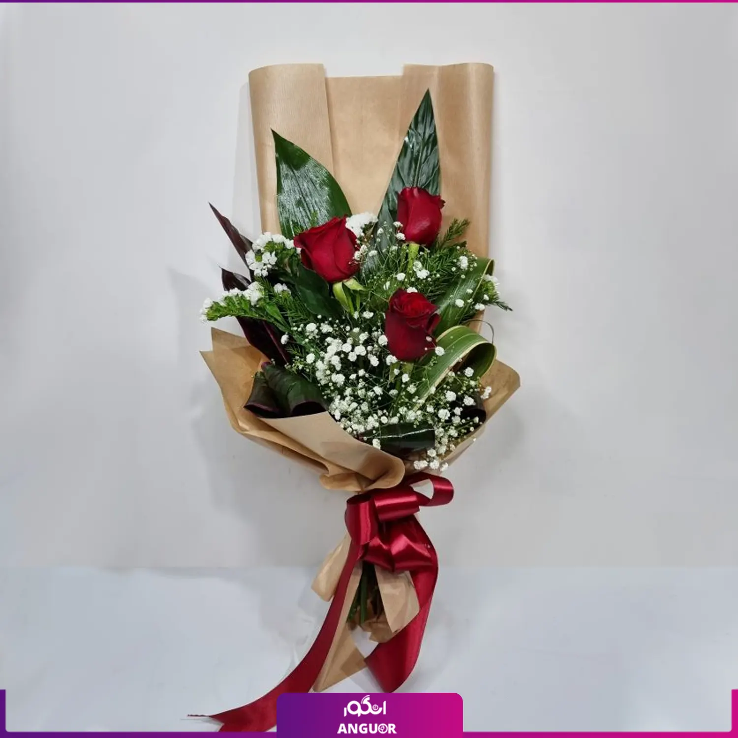 تصویر با کیفیت دسته گل رز