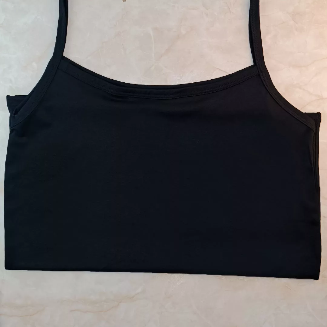 خرید تاپ نخی رکابی مشکی زنانه در سایزهای L و XL - فروشگاه اینترنتی هانی ویر