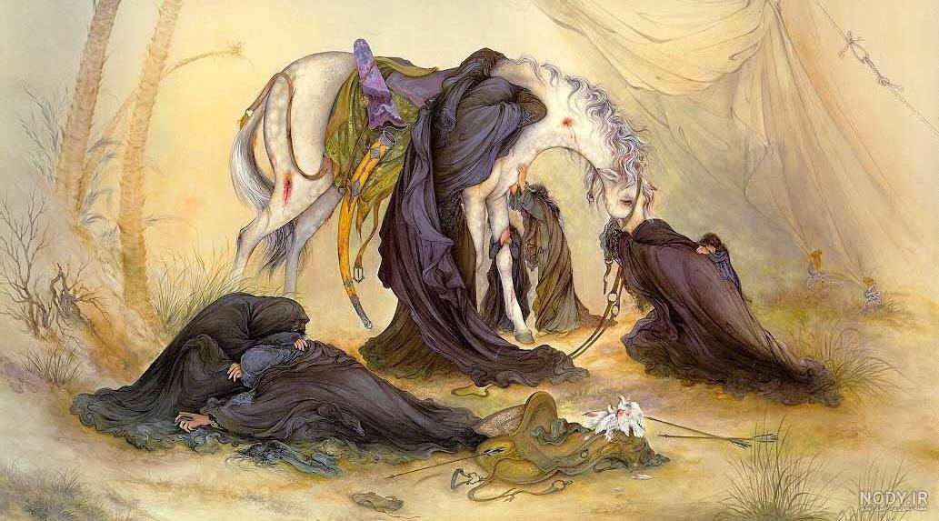 عکس سیاه قلم عاشورا عکس سیاه قلم عاشورا