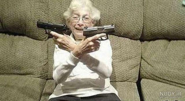 عکس خفن عکس خنده دار پیرزن