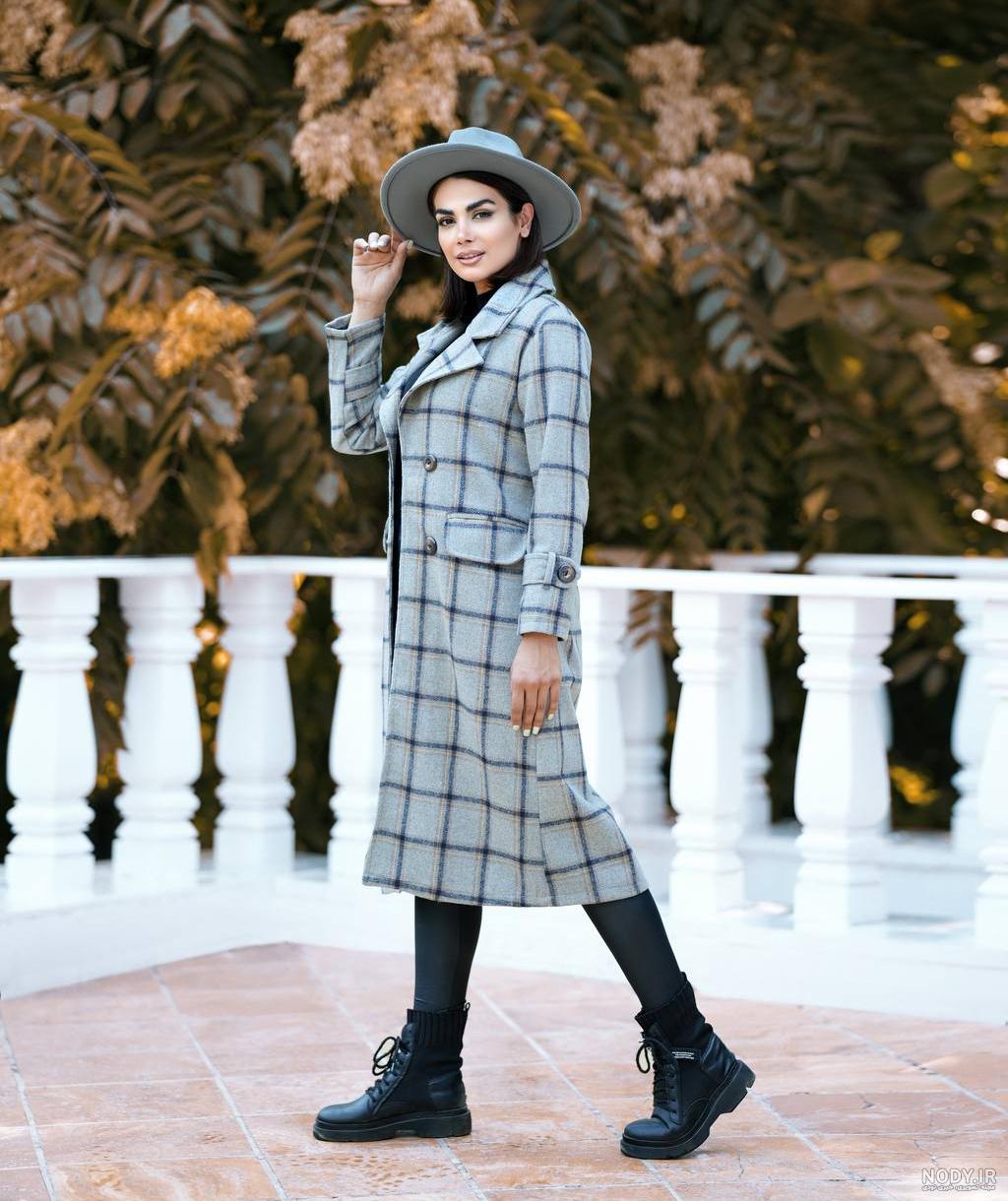 عکس پالتو چهارخونه زنانه عکس پالتو چهارخونه زنانه