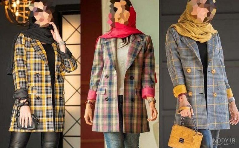 مدل پالتو چهارخونه ریز و درشت جدید برای خانم های شکم دار مدل پالتو چهارخونه ریز و درشت جدید برای خانم های شکم دار
