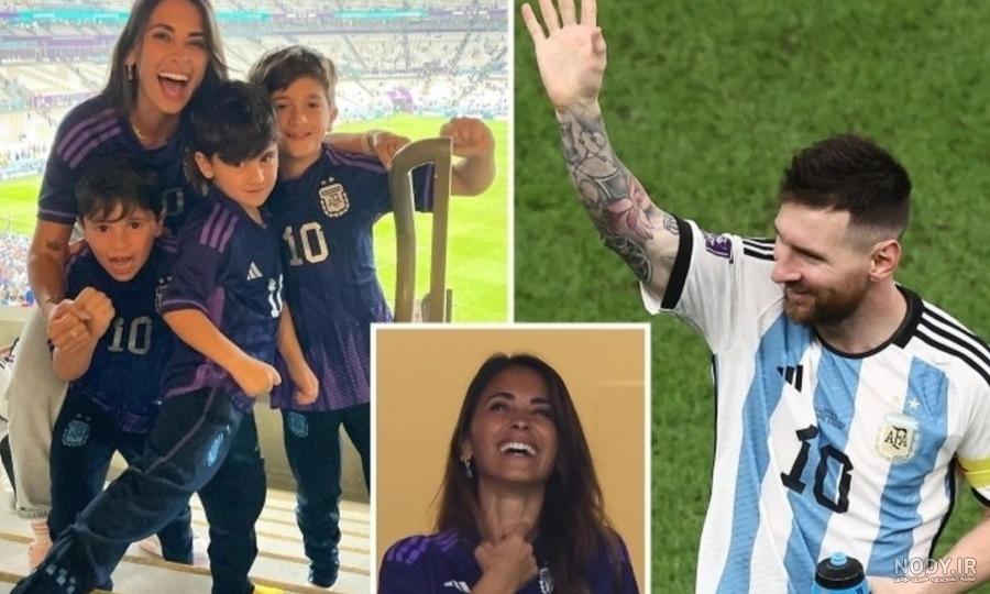 عکس مسی و همسرش در ساحل