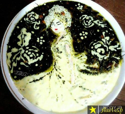 عکس تزیین آش رشته مجلسی عکس تزیین آش رشته مجلسی