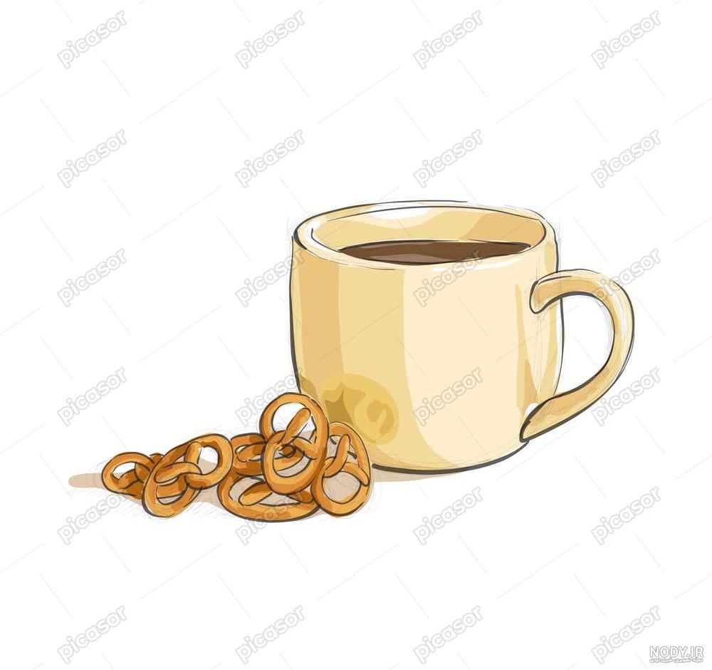 عکس لیوان چای نقاشی