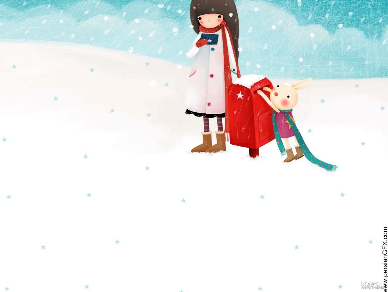 عکس فانتزی دختر و پسر در زمستان anime love walk winter عکس فانتزی دختر و پسر در زمستان anime love walk winter